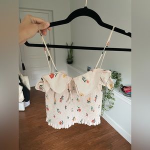 Zara flowery crop top